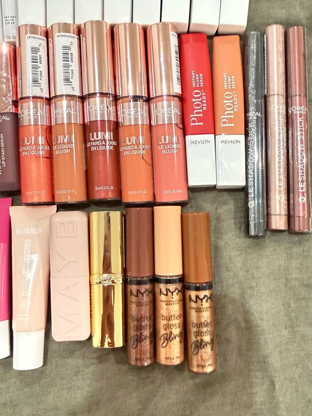 Revlon & NYX Mixed Lip Set — Pink, Nude, Red, Bronze Shades